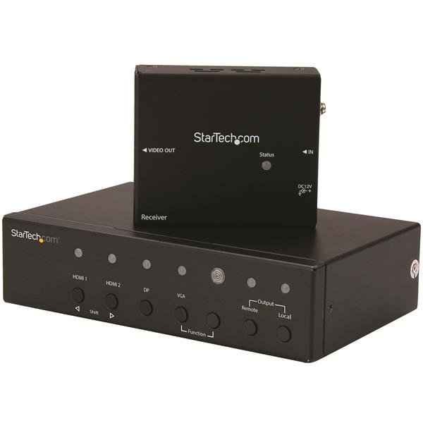 StarTech.com Multi-Input HDBaseT Extender with Built-in Switch - DisplayPort, VGA and HDMI Over STDHVHDBT