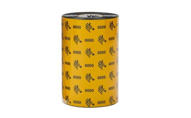 ZEBRA PRINT S1 - SUPPLIES 6000 Wax thermal ribbon Black 06000BK15645
