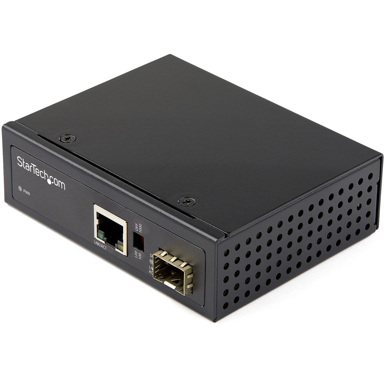 StarTech.com Industrial Fiber to Ethernet Media Converter - 10/100/1000 Mbps SFP RJ45/Cat6 - IMC1GSFP