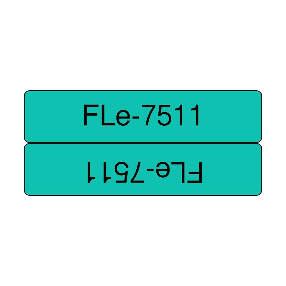 BROTHER MOBILE - MEDIA FLE-7511 label-making tape Black on green FLE7511