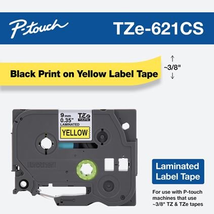BROTHER INTL (LABELS) TZE621CS label-making tape Black on yellow TZe