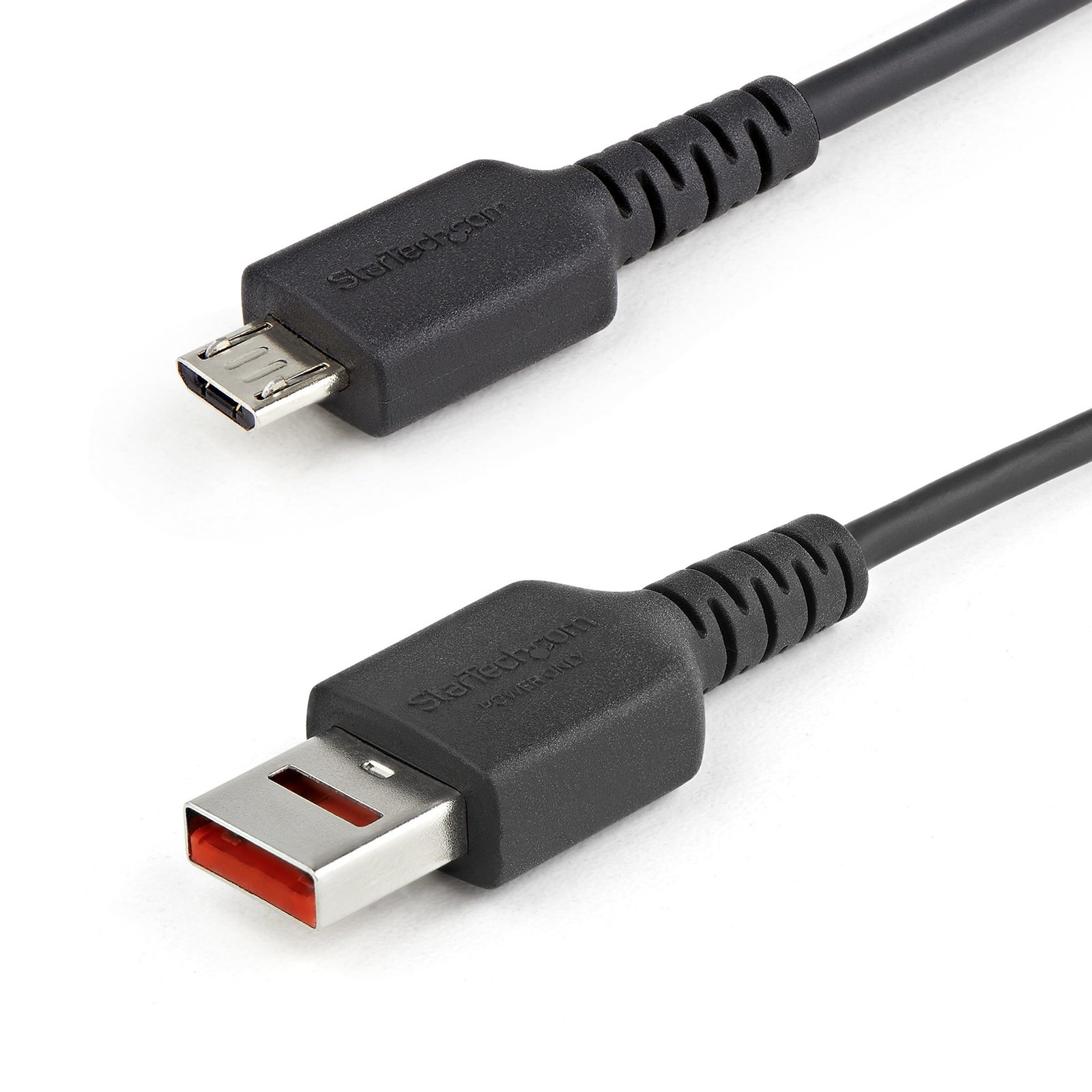 StarTech.com 3ft (1m) Secure Charging Cable – USB-A to Micro USB Data Blocker Charge-Only – USBSCHAU1M