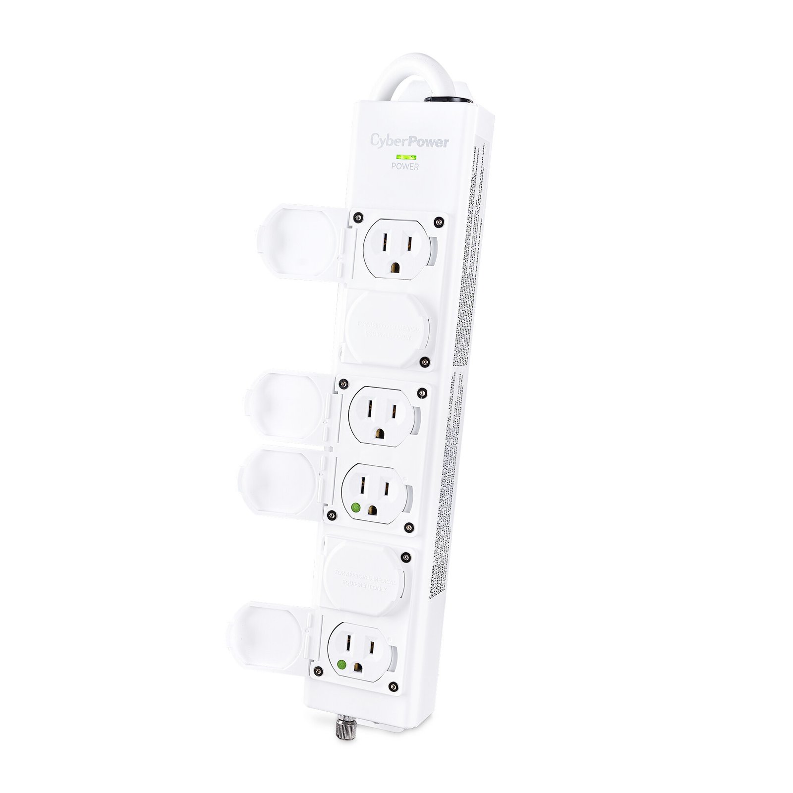 CyberPower MPV615P surge protector White 6 AC outlet(s) 100 - 125 V 4.6 m