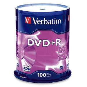 VERBATIM CORPORATION DVD+R 4.7GB 16X Branded 100pk Spindle 100 pc(s) 95098