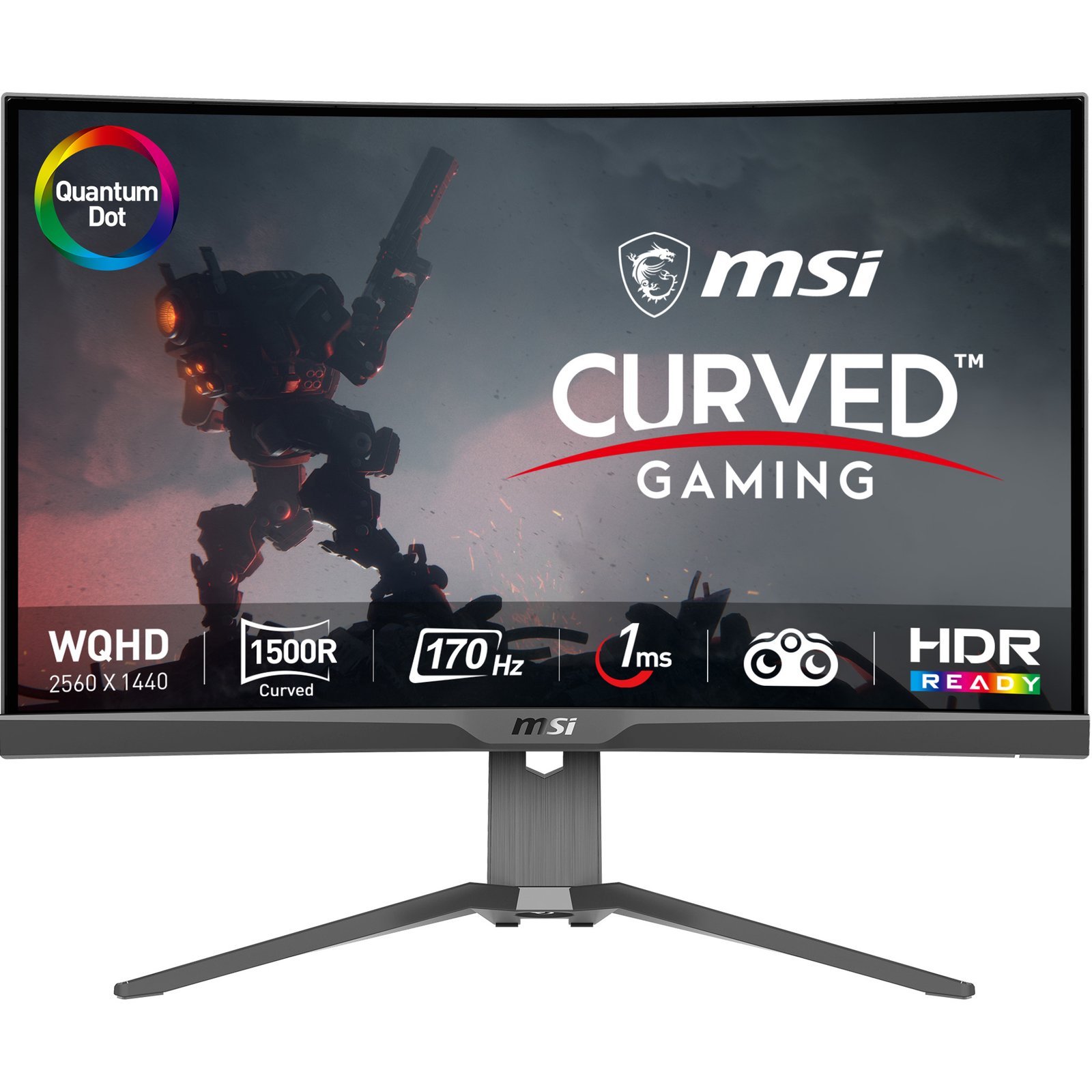 MSI - MONITORS MAG 275CQRF QD computer monitor 68.6 cm (27") 2560 x 1440 pixels Wide Quad HD Black MAG275CQRFQD