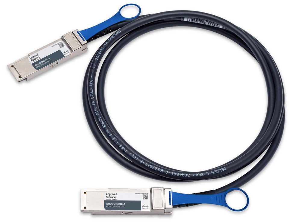 LEGRAND - APPROVED QSFP100G-CU-P InfiniBand/fibre optic cable 1 m QSFP28 DAC Black 100CQQH3010-A