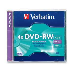 VERBATIM CORPORATION DVD-RW 4.7GB 4X Branded 1pk Jewel Case 1 pc(s) 94836