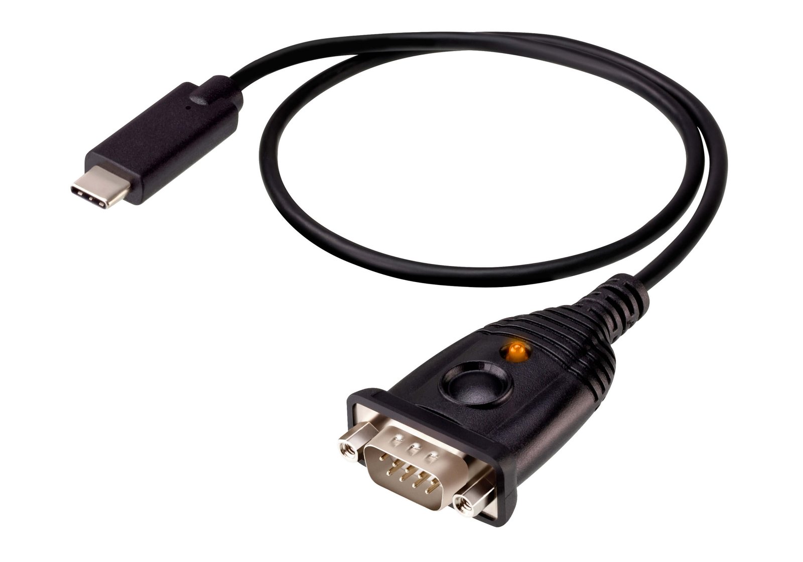 ATEN TECHNOLOGIES UC232C serial cable Black 0.45 m USB Type-C DB-9