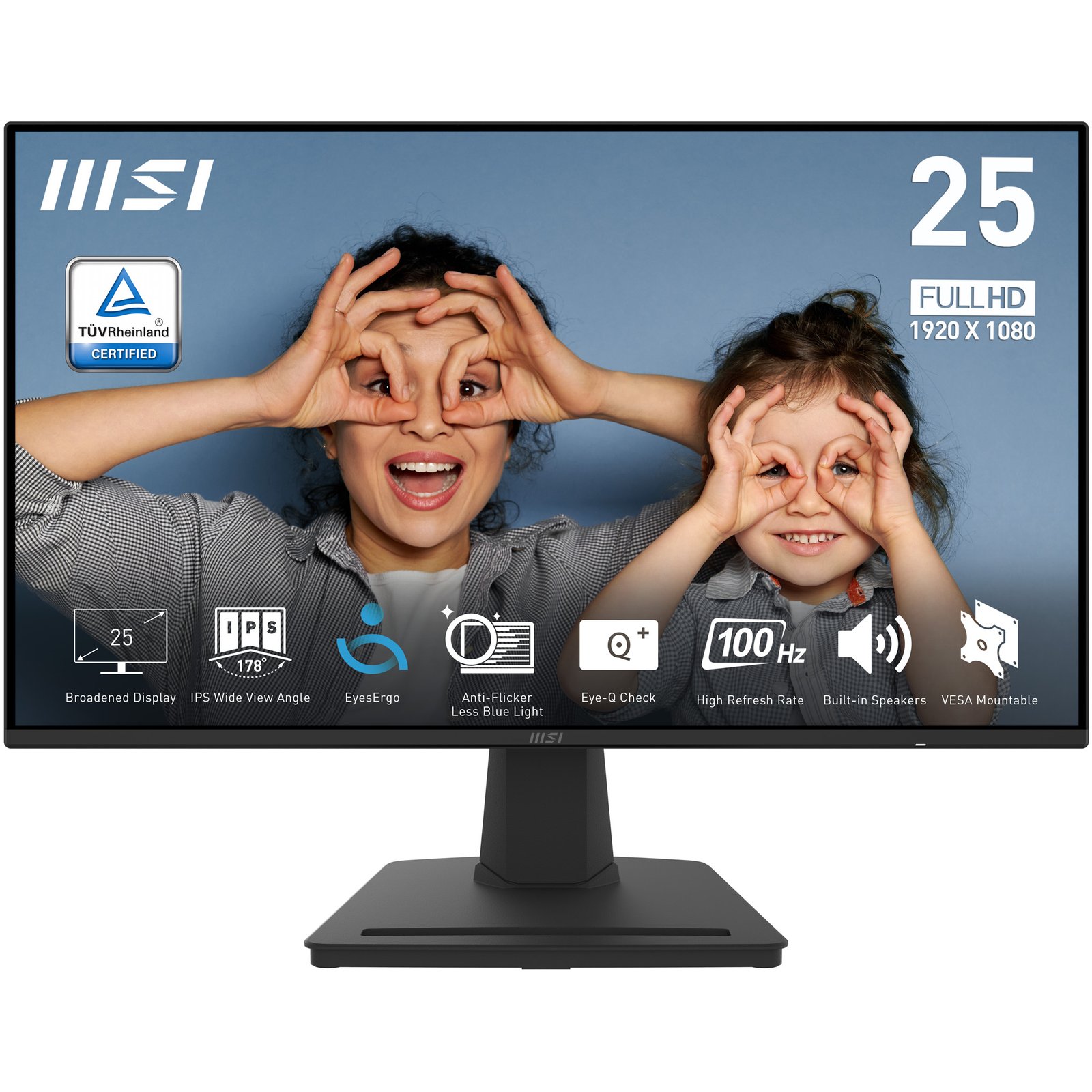 MSI - MONITORS PRO MP252 computer monitor 62.2 cm (24.5") 1920 x 1080 pixels Full HD LED Black