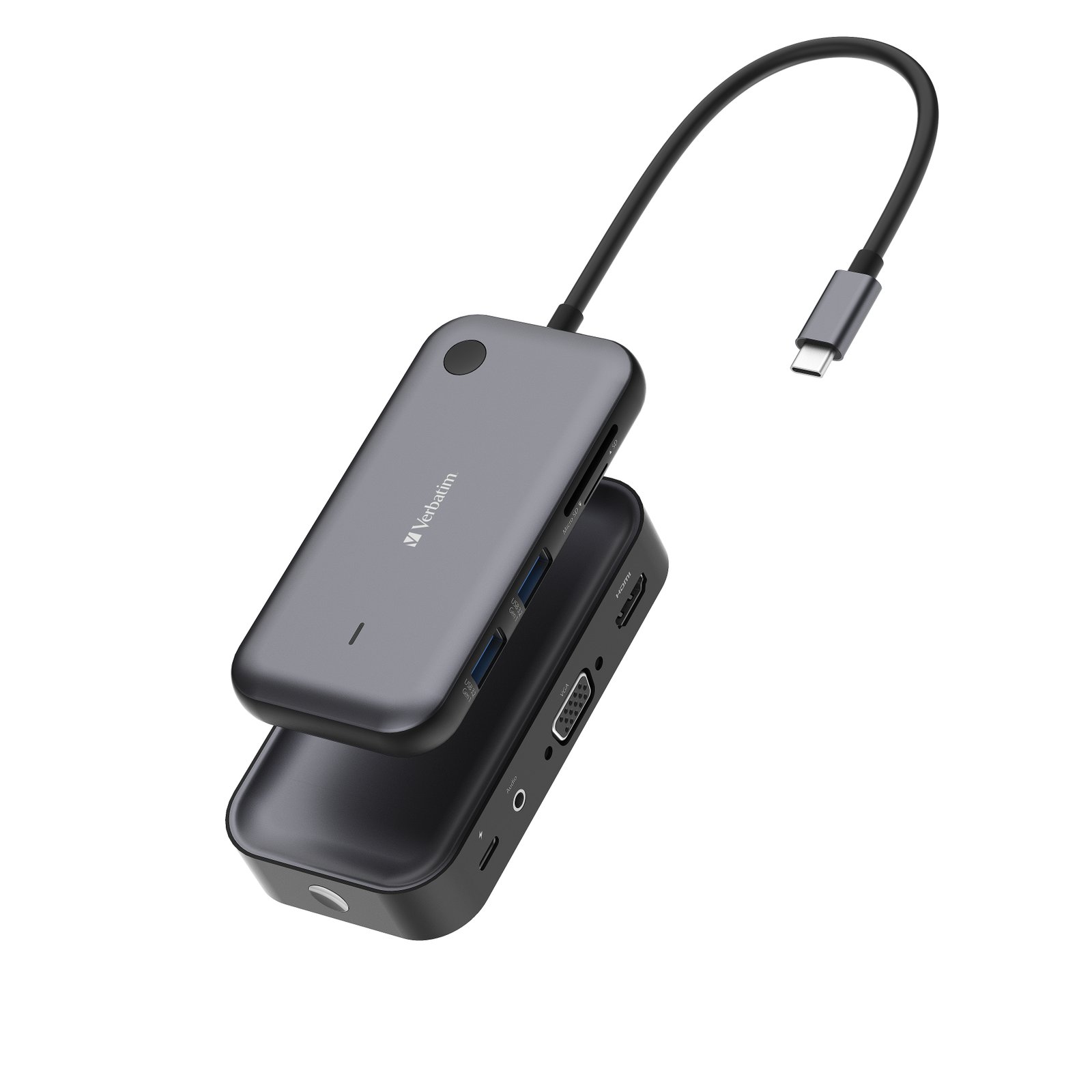 VERBATIM CORPORATION Share My Screen 1080p USB-C Wireless Display Adapter with Hub WDA-01 32146