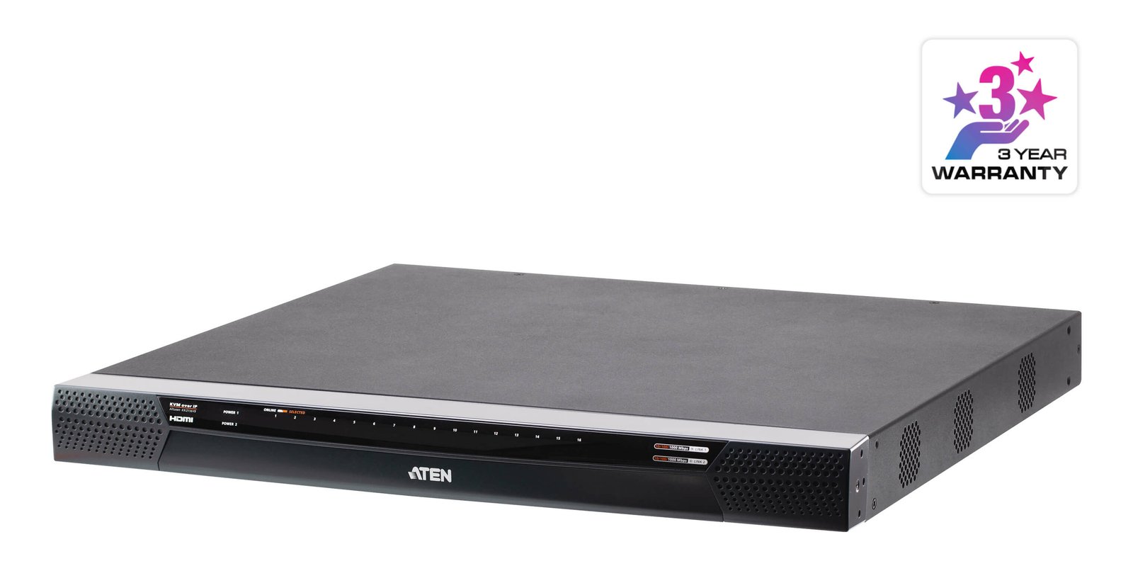 ATEN TECHNOLOGIES 16 Port KVM over IP switch, 2 users 1 Local User KN2116VB