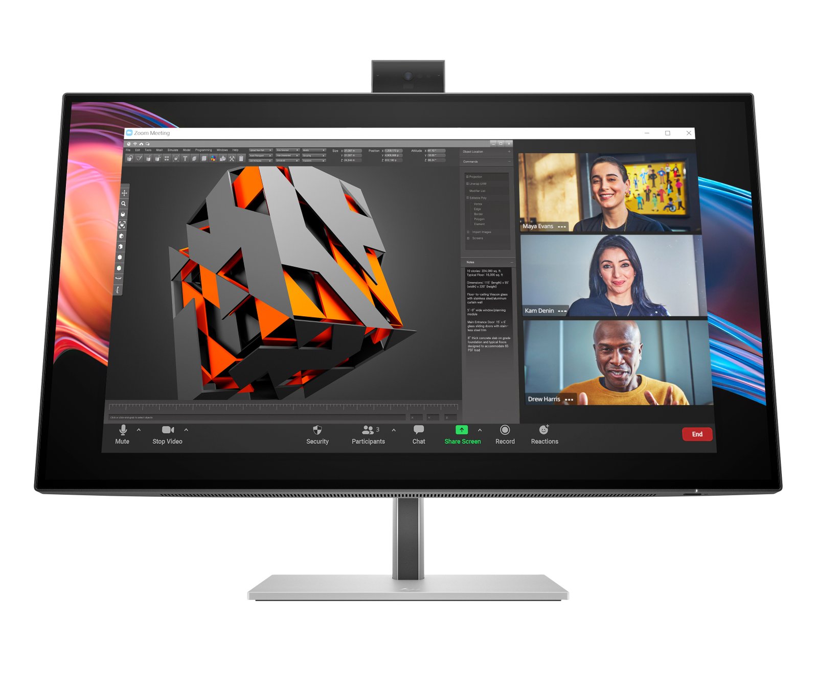 HP INC. - SB WORKSTATION DISPLAYS Series 7 Pro 27 inch 4K Conferencing Monitor - 727pm 8K135AA#ABA