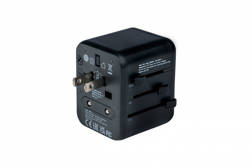 VERBATIM CORPORATION 49543 power plug adapter Universal Black