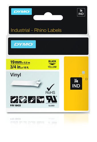 DYMO IND Vinyl Labels 18433