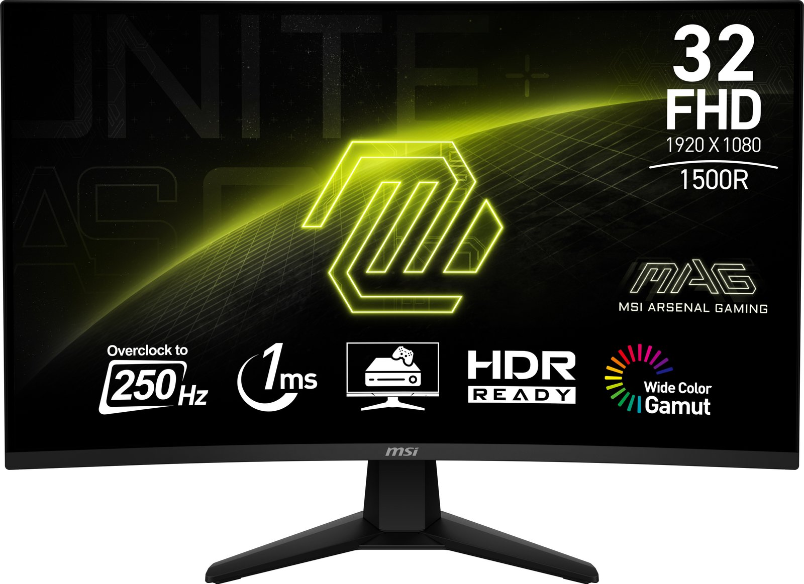 MSI - MONITORS MAG 32C6X computer monitor 80 cm (31.5") 1920 x 1080 pixels Full HD Black MAG32C6X
