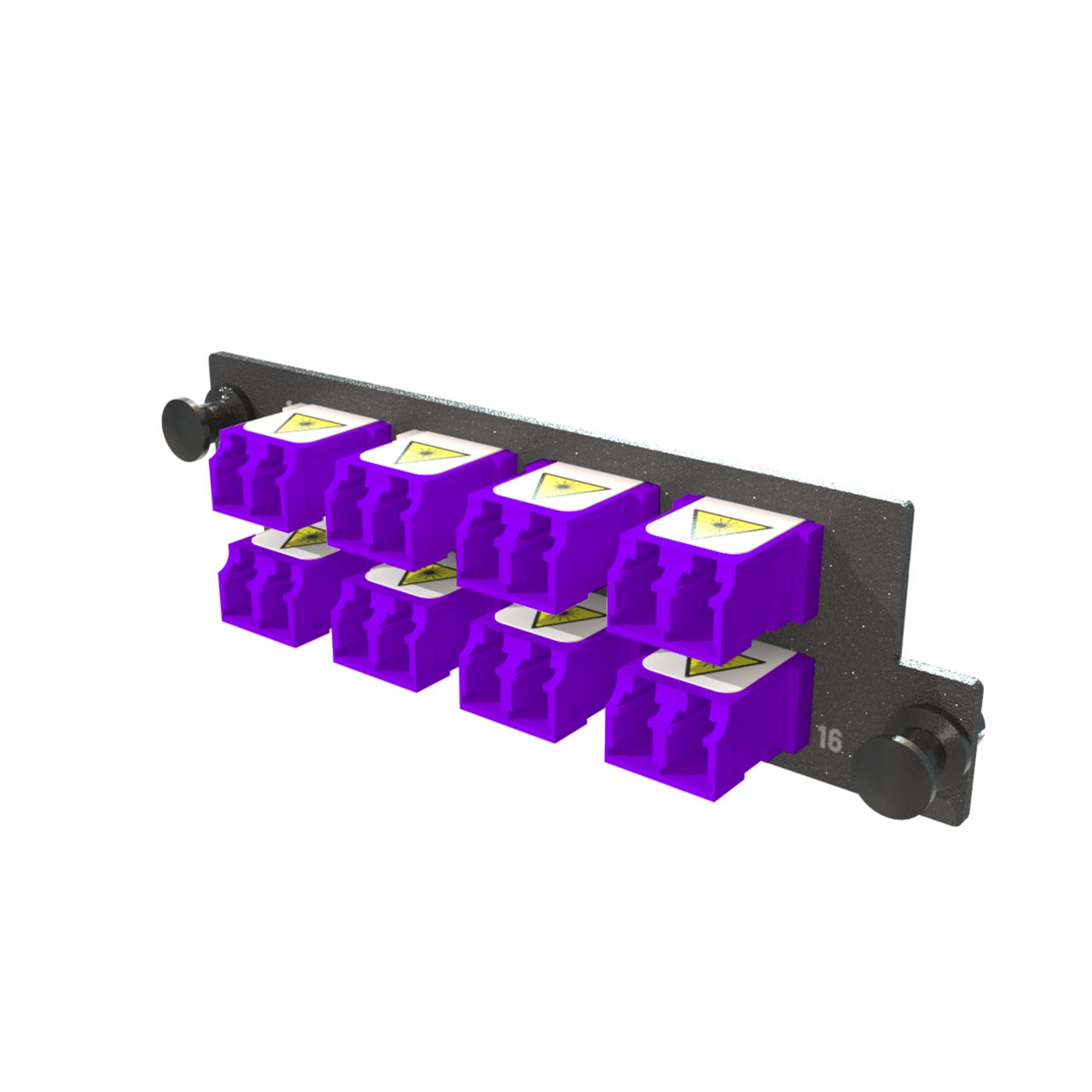 LEGRAND - DATA Infinium M4 HDFP Adapter Panel, 8 Keyed Front Non-Keyed Rear LC Duplex Adapters, 16 HDFP-LCD16YC-F