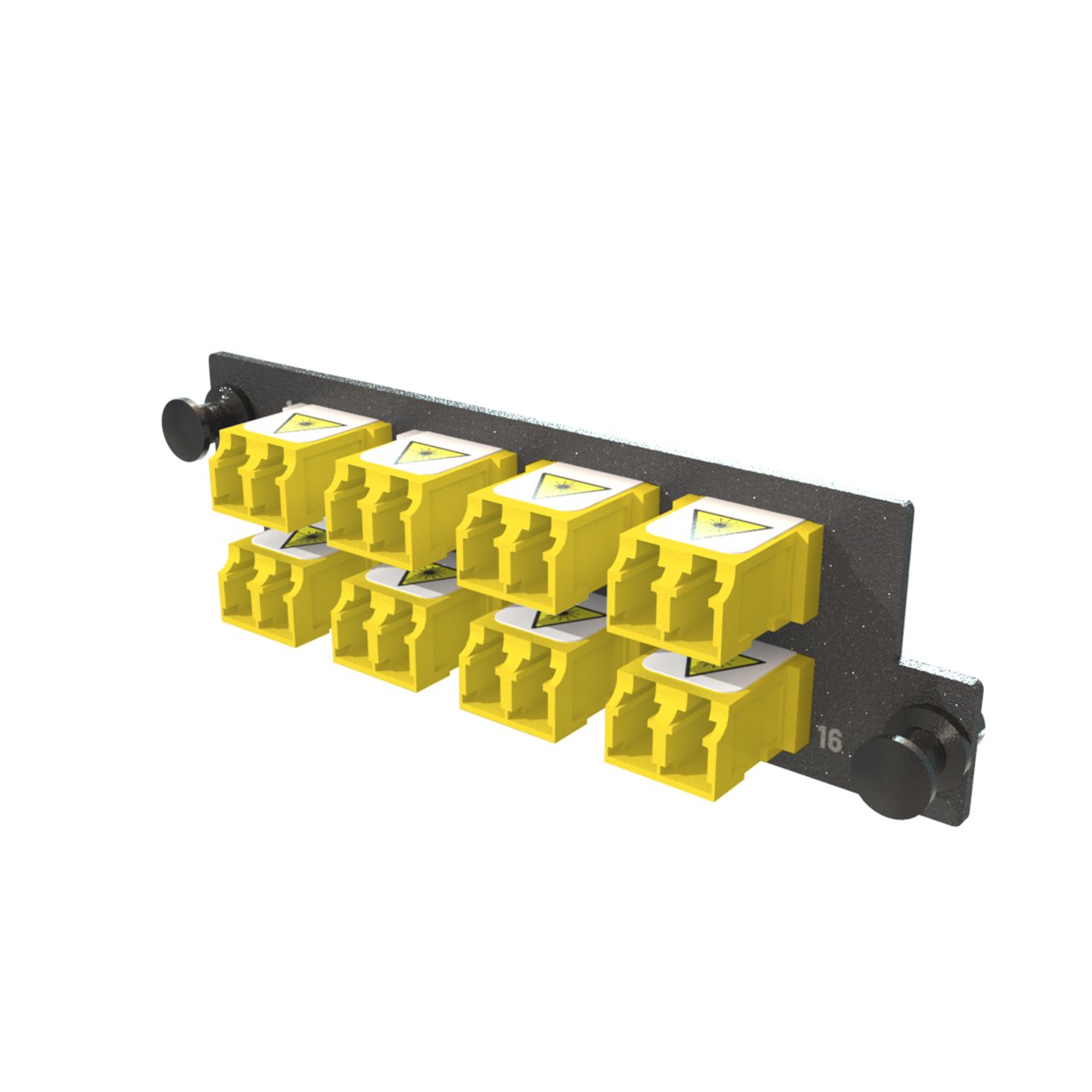 LEGRAND - DATA Infinium M4 HDFP Adapter Panel, 8 Keyed Front Non-Keyed Rear LC Duplex Adapters, 16 HDFP-LCD16YC-C