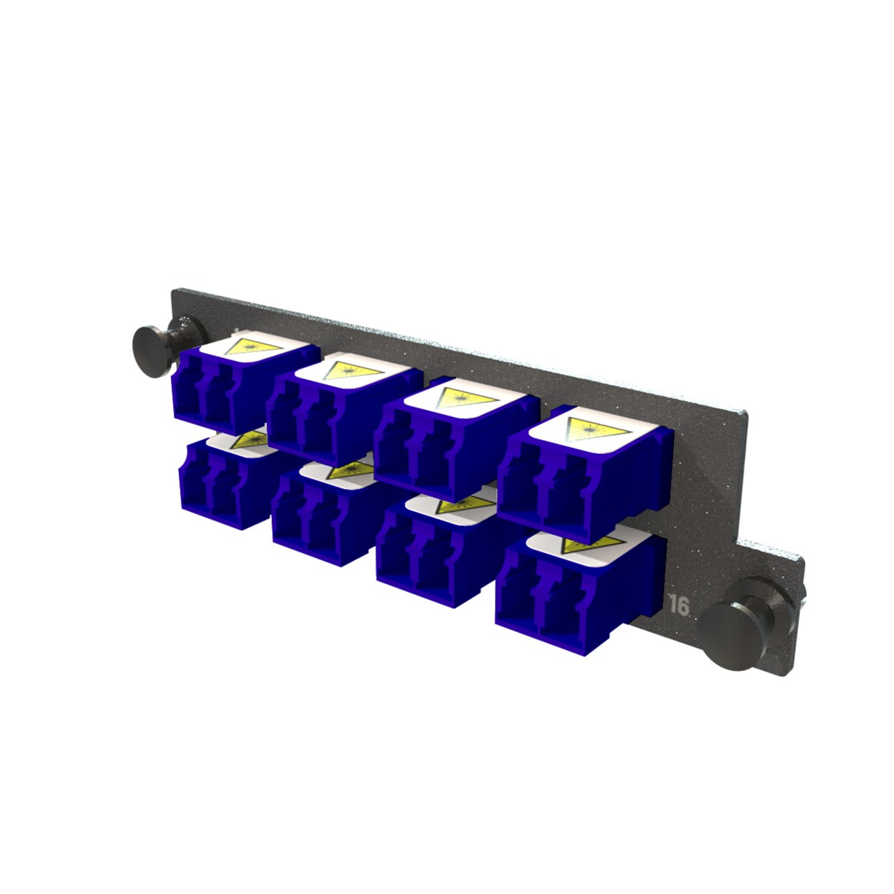 LEGRAND - DATA Infinium M4 HDFP Adapter Panel, 8 Keyed Front Non-Keyed Rear LC Duplex Adapters, 16 HDFP-LCD16YC-H