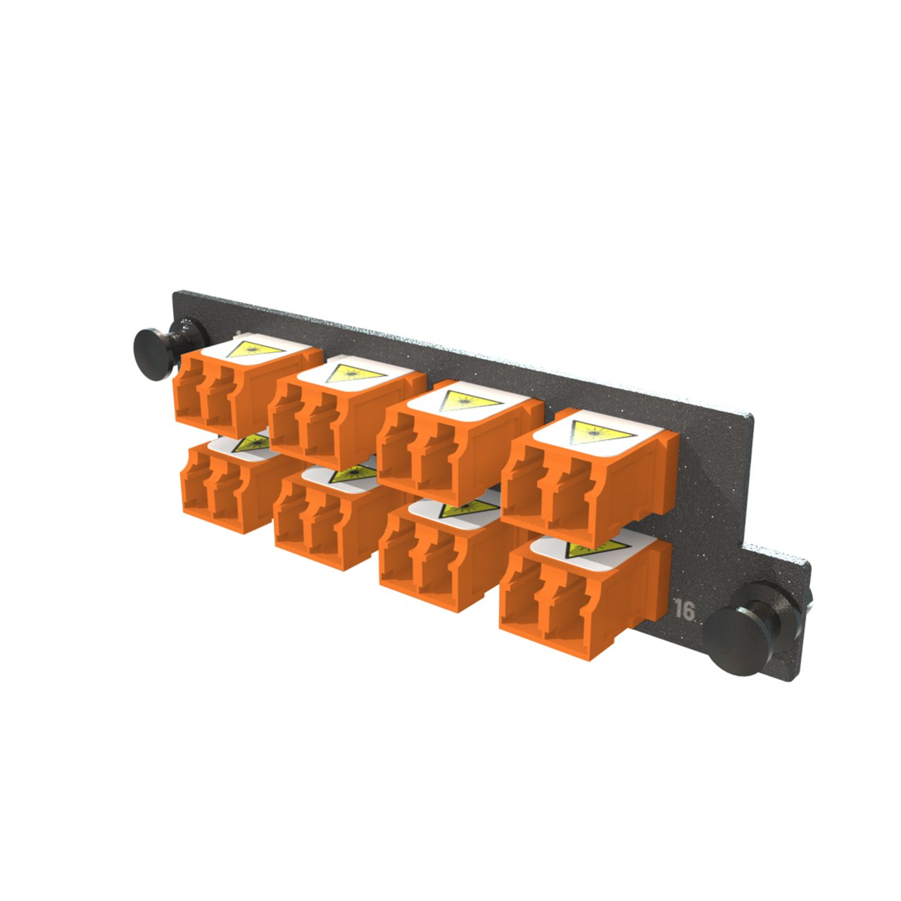 LEGRAND - DATA Infinium M4 HDFP Adapter Panel, 8 Keyed Front Non-Keyed Rear LC Duplex Adapters, 16 HDFP-LCD16YC-E