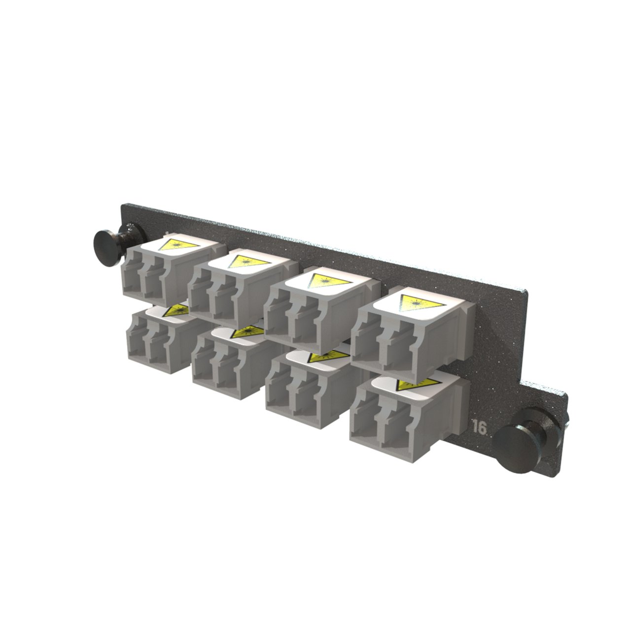 LEGRAND - DATA Infinium M4 HDFP Adapter Panel, 8 Keyed Front Non-Keyed Rear LC Duplex Adapters, 16 HDFP-LCD16YC-G