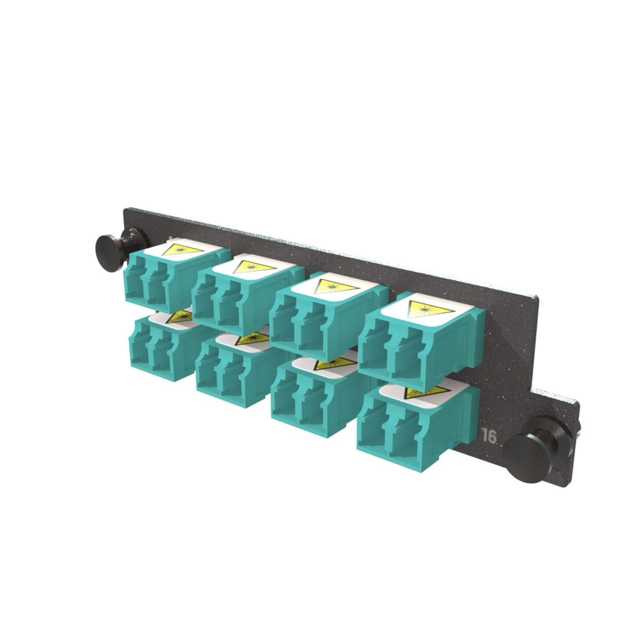 LEGRAND - DATA Infinium M4 HDFP Adapter Panel, 8 Keyed Front Non-Keyed Rear LC Duplex Adapters, 16 HDFP-LCD16YC-K