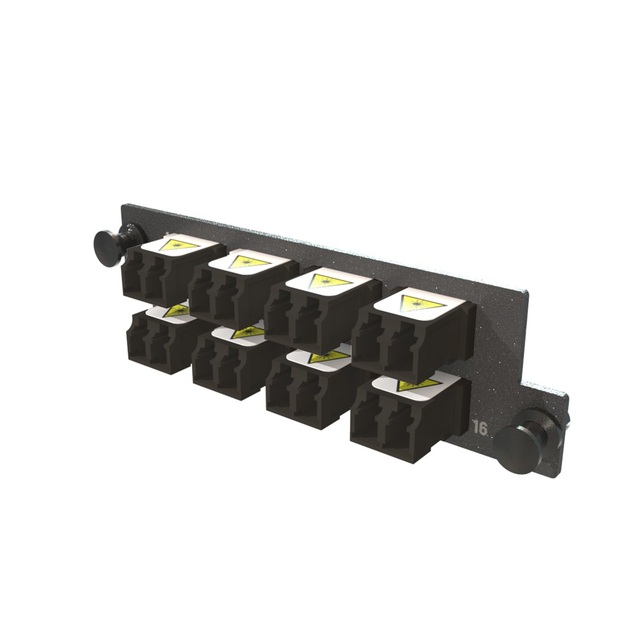 LEGRAND - DATA Infinium M4 HDFP Adapter Panel, 8 Keyed Front Non-Keyed Rear LC Duplex Adapters, 16 HDFP-LCD16YC-U