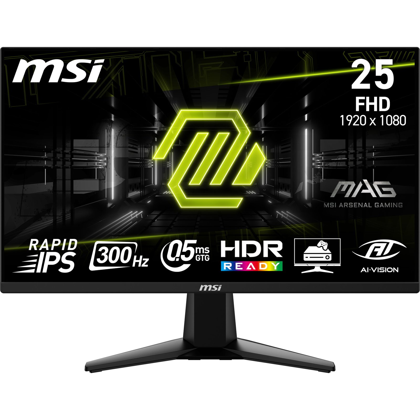 MSI - MONITORS MAG 255XF computer monitor 62.2 cm (24.5") 1920 x 1080 pixels Full HD Black MAG255XF