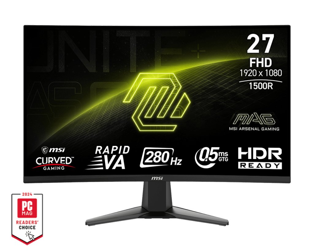 MSI - MONITORS MAG 276CXF computer monitor 68.6 cm (27") 1920 x 1080 pixels Full HD LCD Black MAG276CXF