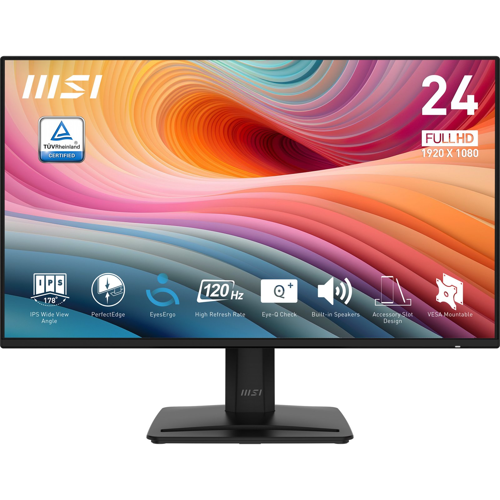 MSI - MONITORS PRO MP242A E2 computer monitor 60.5 cm (23.8") 1920 x 1080 pixels Full HD Black PROMP242AE2