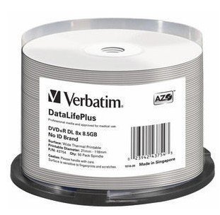 VERBATIM CORPORATION DataLifePlus 8.5 GB DVD+R DL 50 pc(s) 43754