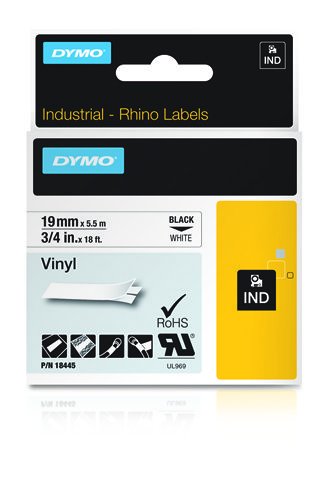 DYMO IND Vinyl Labels 18445