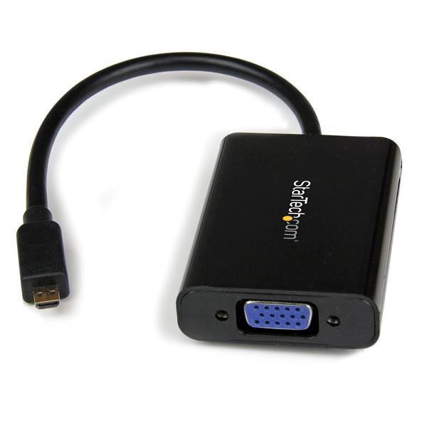 StarTech.com Micro HDMI to VGA Adapter Converter with Audio for Smartphones / Ultrabooks / Tablets MCHD2VGAA2