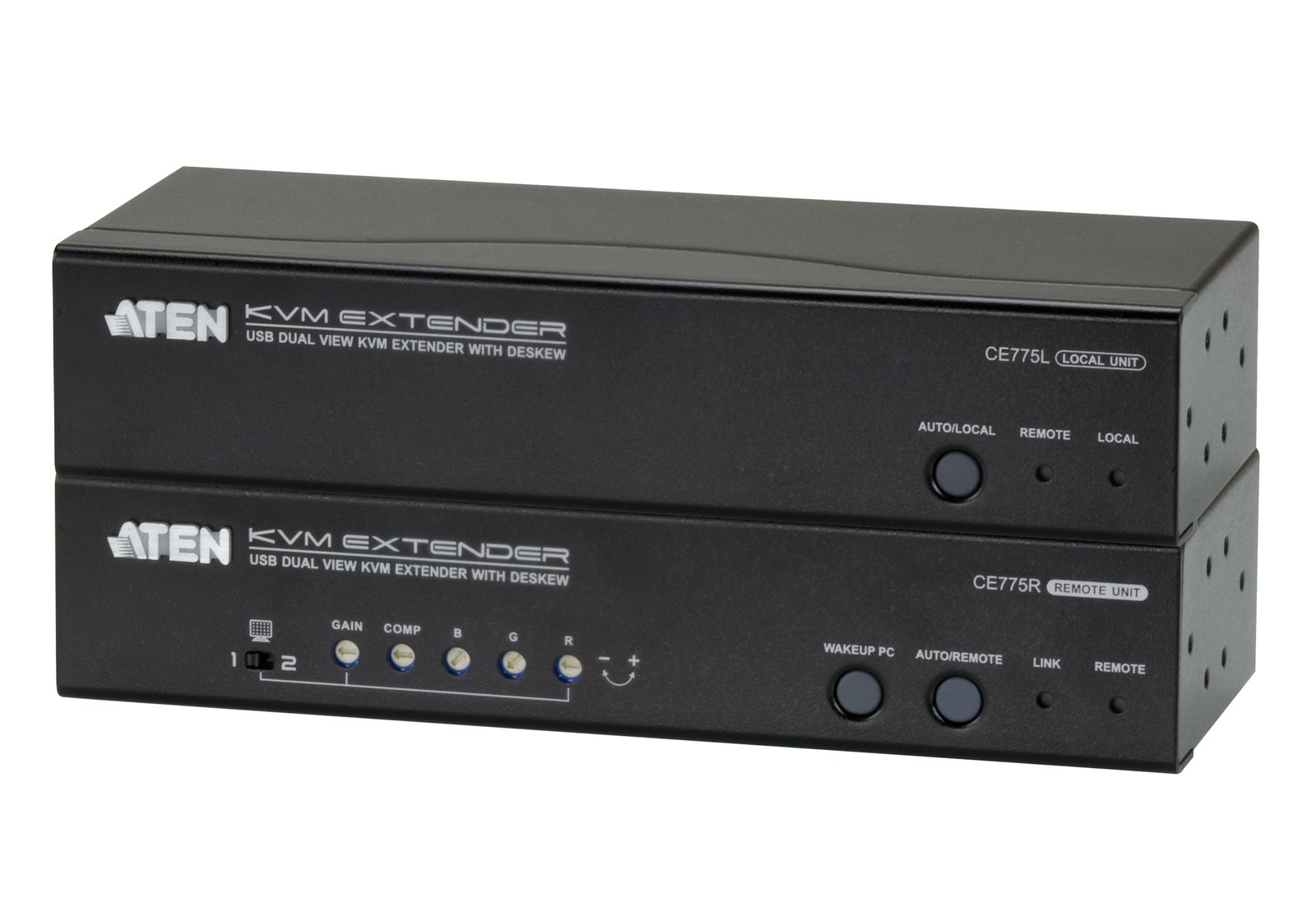 ATEN TECHNOLOGIES CE775 AV extender transmitter & receiver Black
