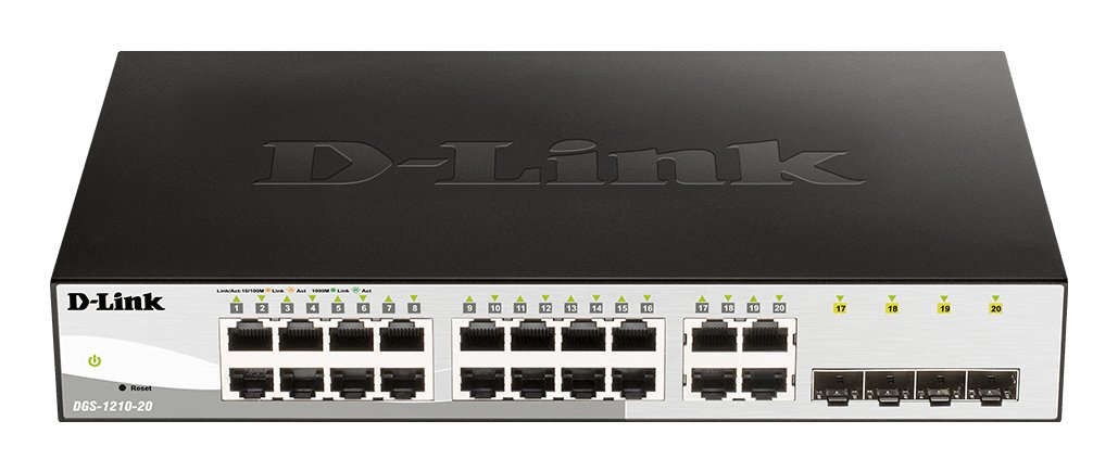 D-LINK BUSINESS PRODUCTS SOLUTIONS 20-Port Gigabit Smart Managed Switch including 4 SFP ports DGS-1210-20