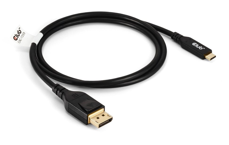 CLUB 3D CLUB3D USB Type C Cable to DP 2.1 Bi-Directional VESA DP80 Certified M/M 1m/3.28ft CAC-1559