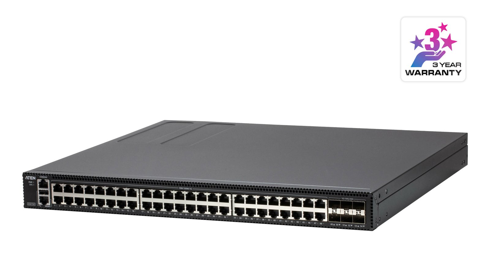 ATEN TECHNOLOGIES ES0154 network switch Managed L2+ Gigabit Ethernet (10/100/1000) Black