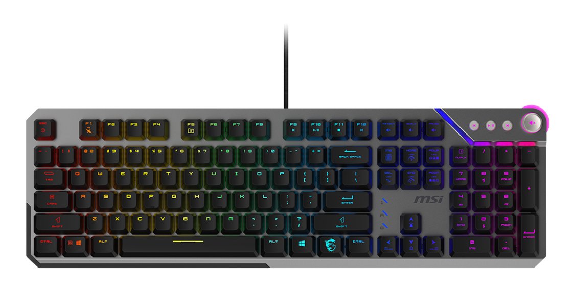 MSI - COMPONENTS STRIKE 600 SILEN keyboard Gaming USB QWERTY US English Black STRIKE600