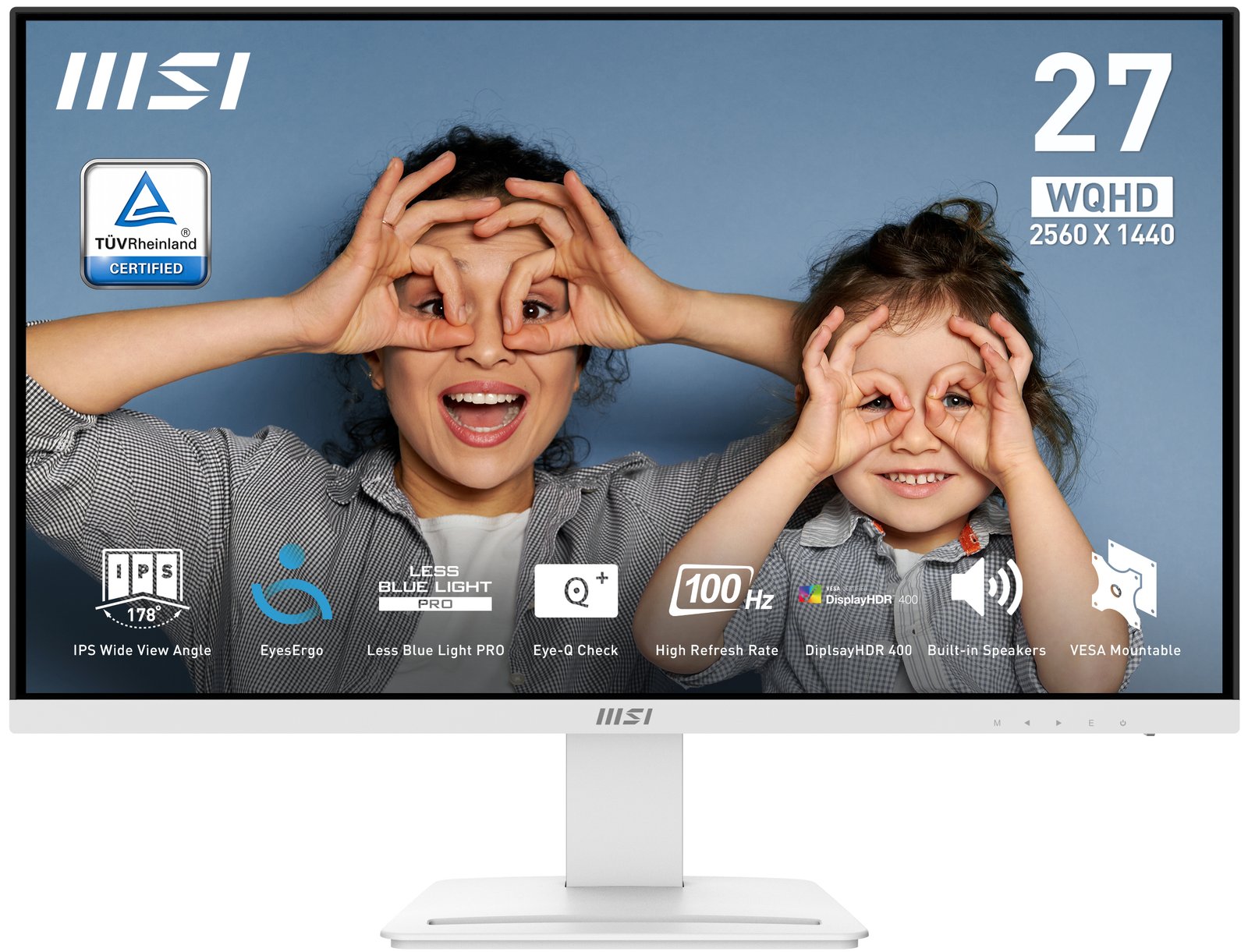 MSI - MONITORS Pro MP273QW E2 computer monitor 68.6 cm (27") 2560 x 1440 pixels Wide Quad HD White PROMP273QWE2