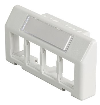 LEGRAND - DATA HDJ Furniture Adapter Plate, Holds 4 Jacks, Cloud White 421HDJ4-88