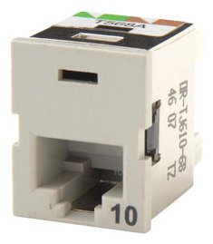 LEGRAND - DATA Clarity 10G TracJack, T568A/B, 180 degree, Wiremold Gray TJ610-68