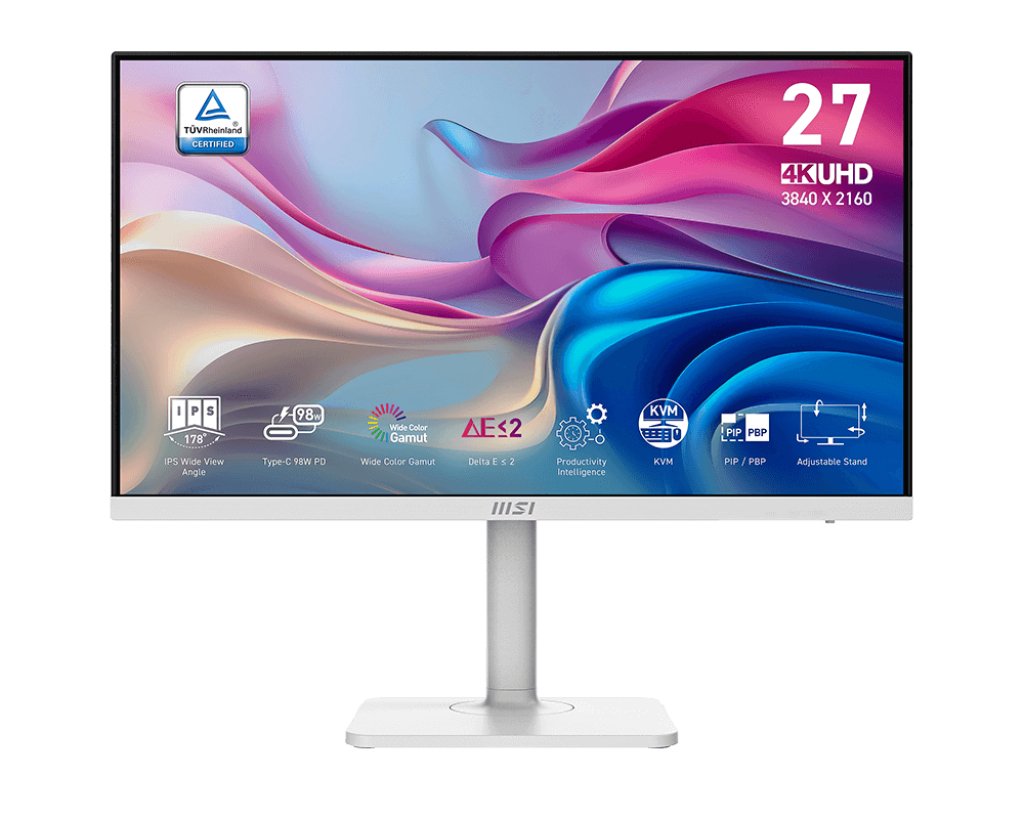 MSI - MONITORS Modern MD272UPHW computer monitor 68.6 cm (27") 3840 x 2160 pixels 4K Ultra HD Black MODERNMD272UPHW