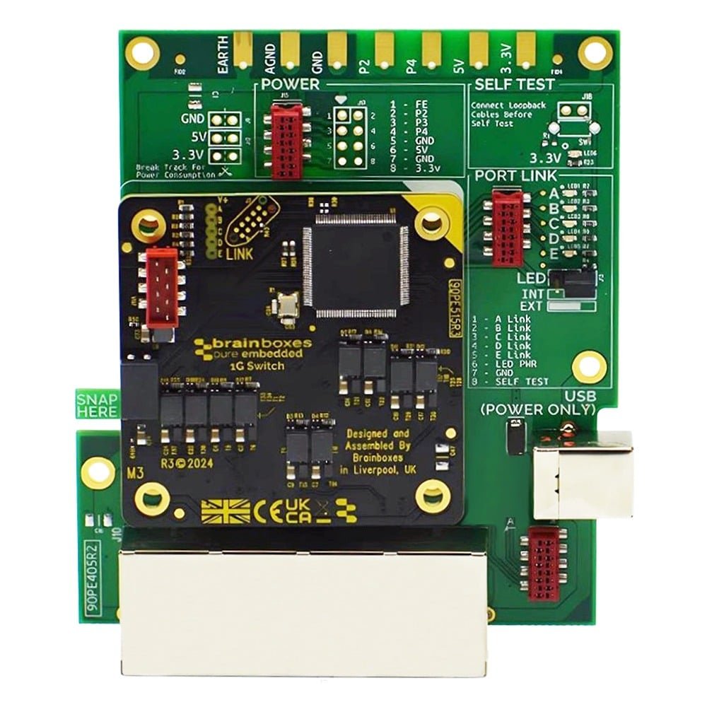 Brainboxes Pure Embedded 5 Port Gigabit Ethernet Switch Eval Kit PE-415