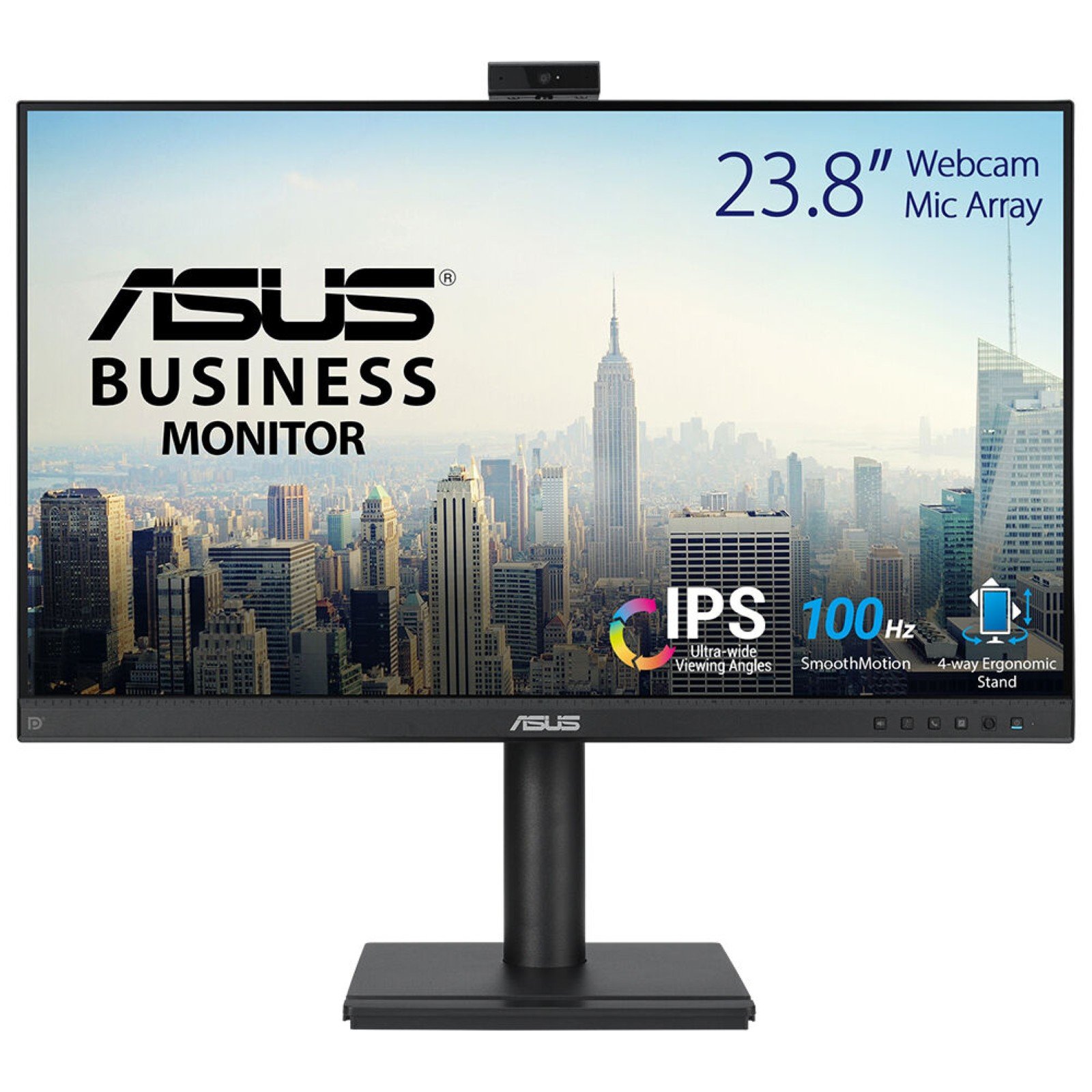 ASUS - DISPLAY BE249QFK computer monitor 60.5 cm (23.8") 1920 x 1080 pixels Full HD LCD Black