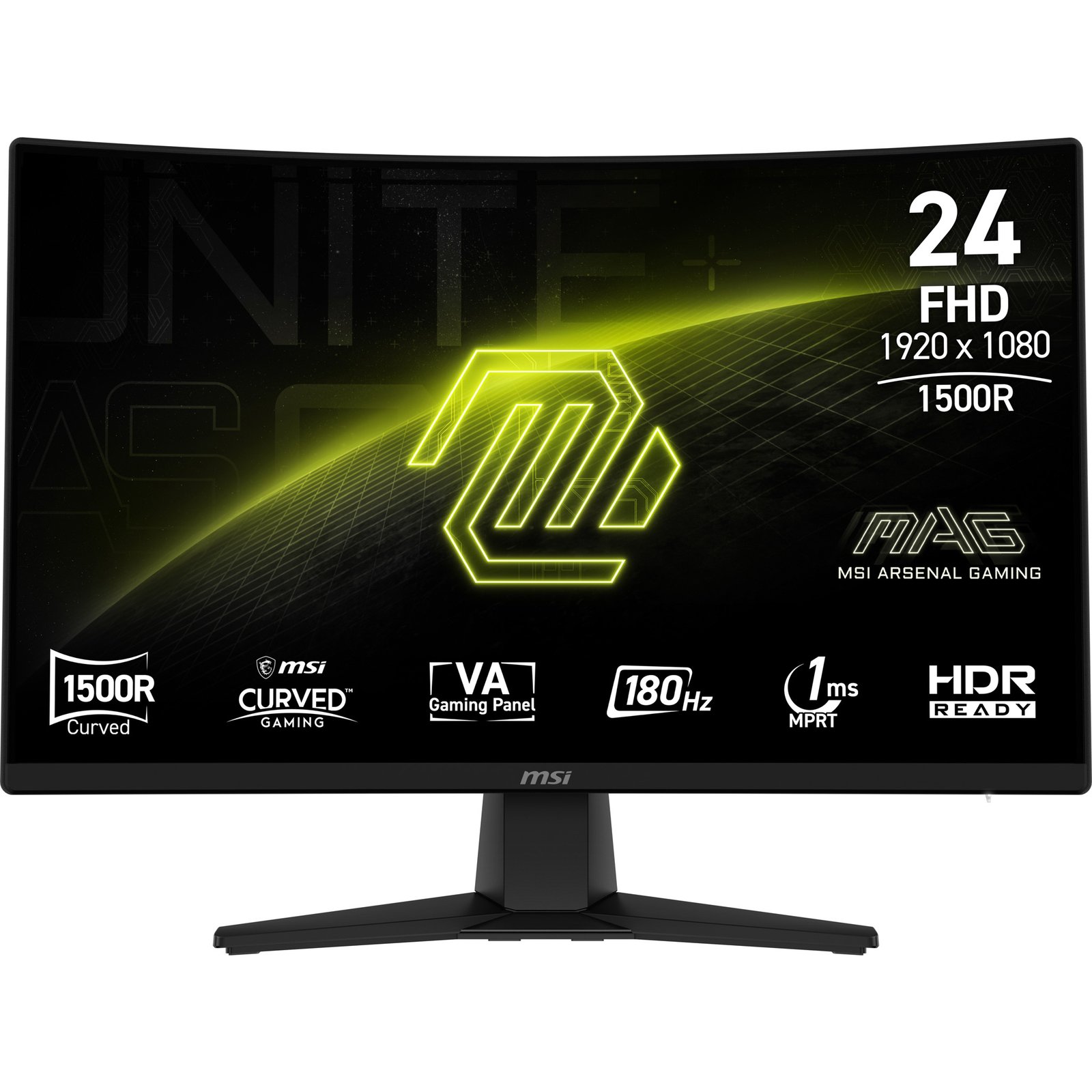 MSI - MONITORS MAG 242C computer monitor 59.9 cm (23.6") 1920 x 1080 pixels Full HD LCD Black MAG242C