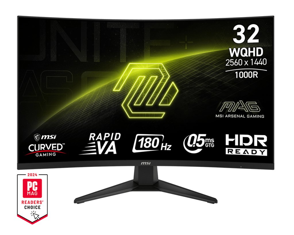 MSI - MONITORS MAG 325CQF computer monitor 80 cm (31.5") 2560 x 1440 pixels Wide Quad HD Black MAG325CQF