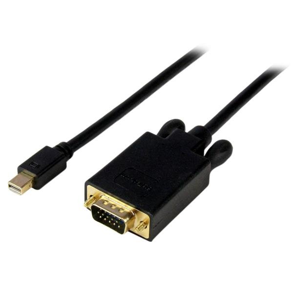 StarTech.com 10ft (3m) Mini DisplayPort to VGA Adapter Converter Cable – mDP 1920x1200 - Black MDP2VGAMM10B