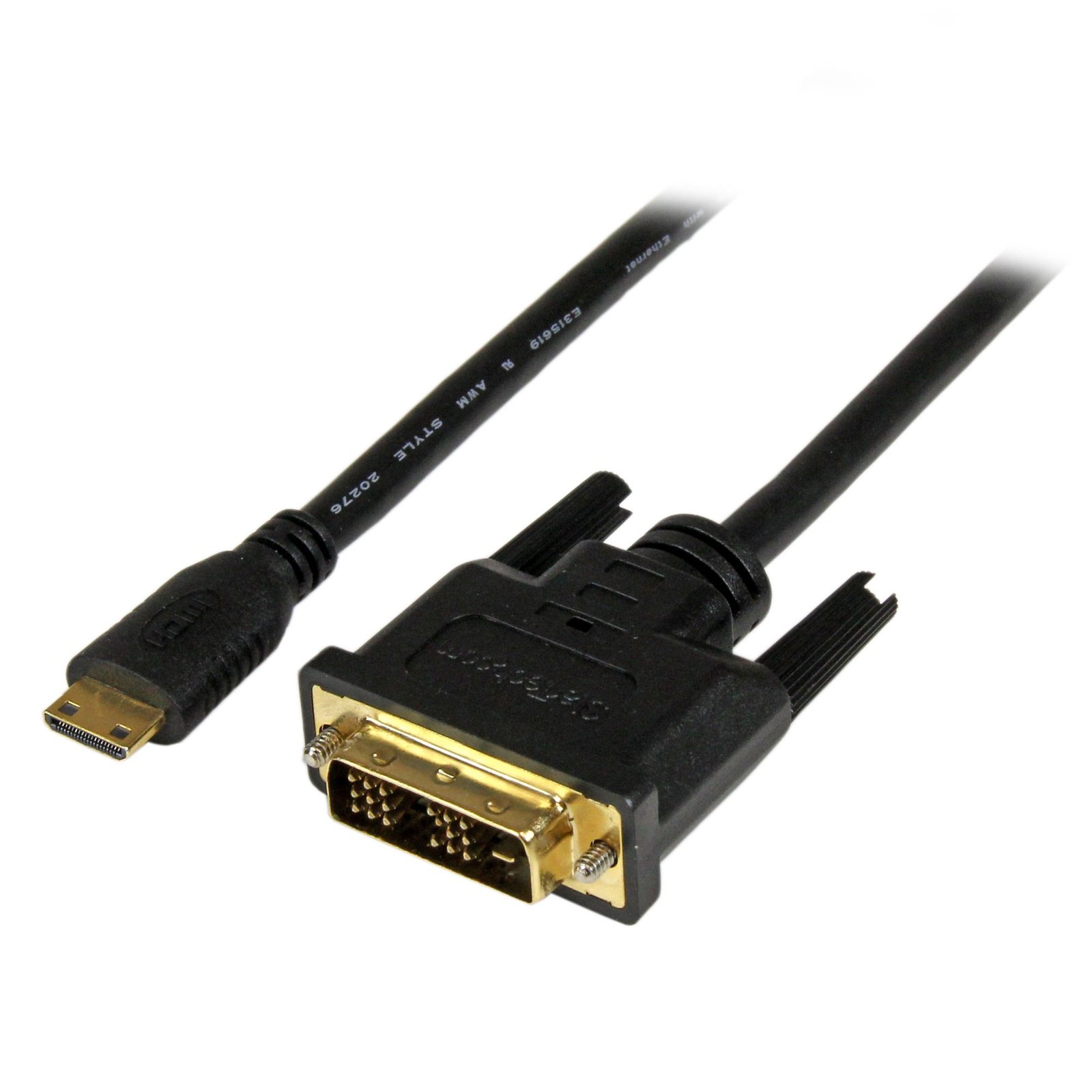 StarTech.com 2m (6.6 ft) Mini HDMI to DVI Cable - DVI-D (1920x1200p) - 19 Pin Male - Digital HDCDVIMM2M