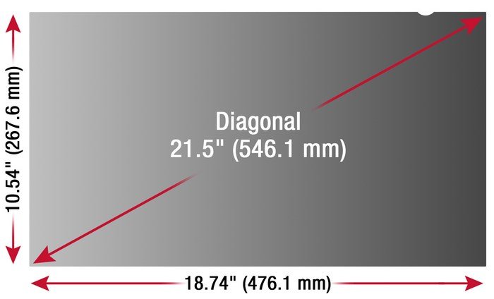 VIEWSONIC SF DISPLAYS VSPF2150 display privacy filter 54.6 cm (21.5") Frameless