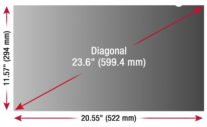 VIEWSONIC SF DISPLAYS VSPF2360 display privacy filter 59.9 cm (23.6") Frameless