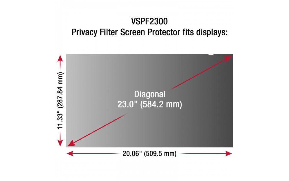 VIEWSONIC SF DISPLAYS VSPF2300 display privacy filter 58.4 cm (23") Monitor
